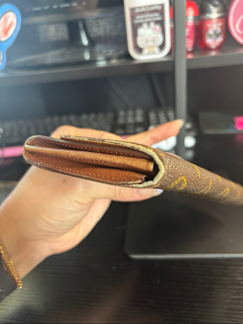 Louis Vuitton Monogram Canvas Wallet in Brown and Gold - Picture 7 of 17